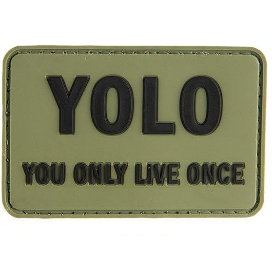 YOLO "YOU ONLY LIVE ONCE" PVC PATCH - GREEN
