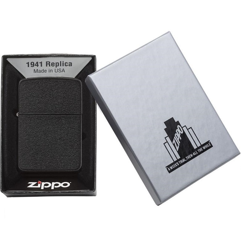 ZIPPO BLACK CRACKLE 1941 REPLICA