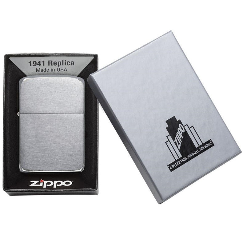 ZIPPO 1941 REPLICA BRUSH CHROME