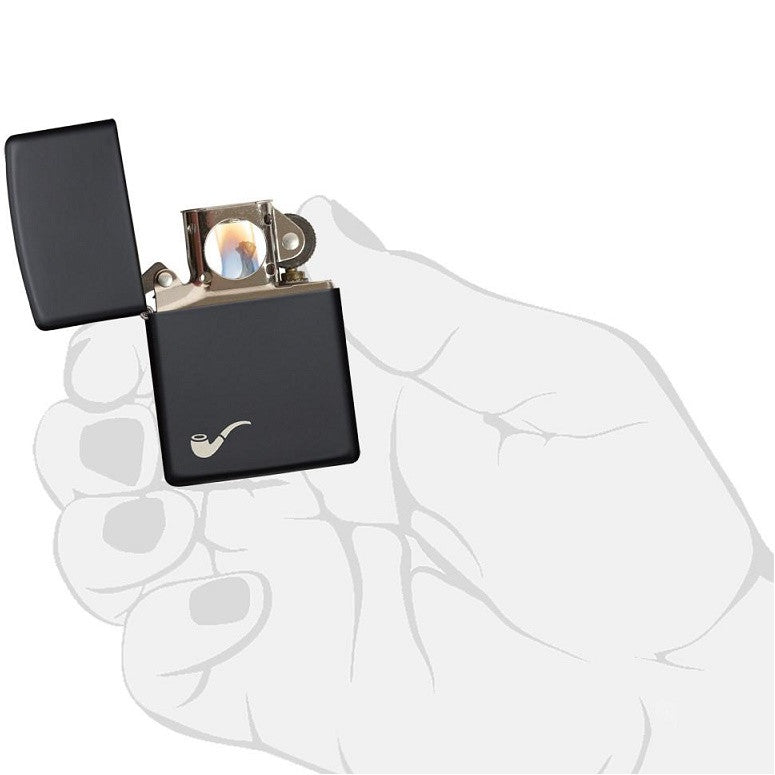 ZIPPO BLACK MATTE PIPE