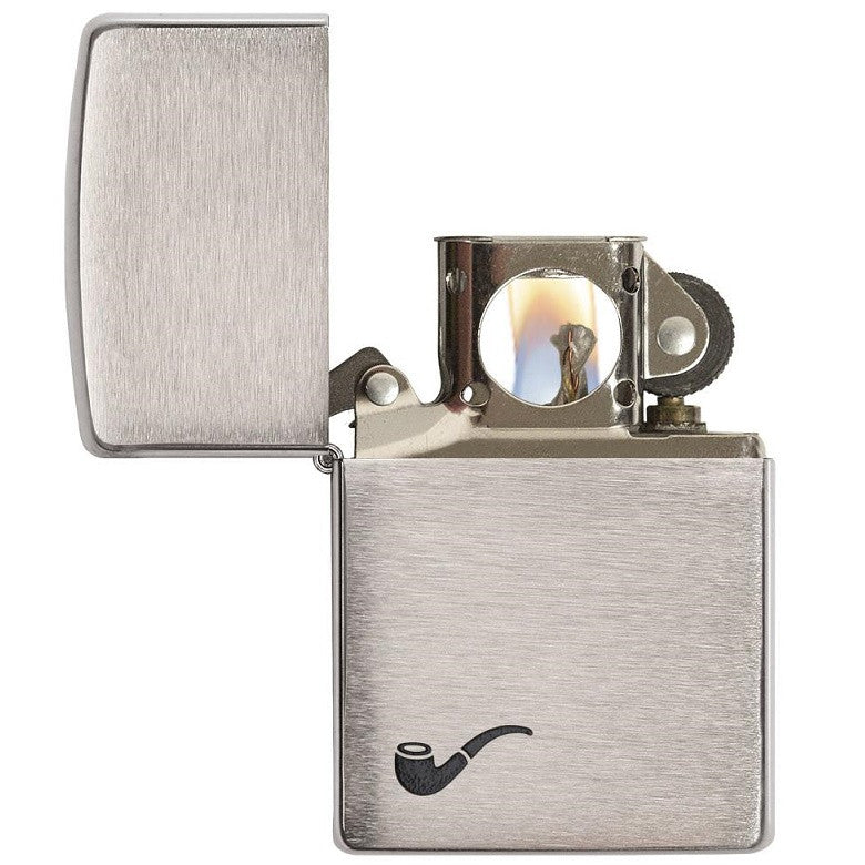 ZIPPO BRUSH CHROME PIPE