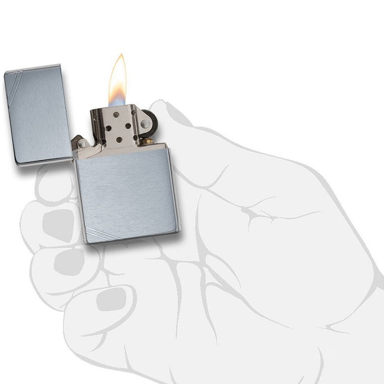 ZIPPO VINTAGE BRUSH CHROME