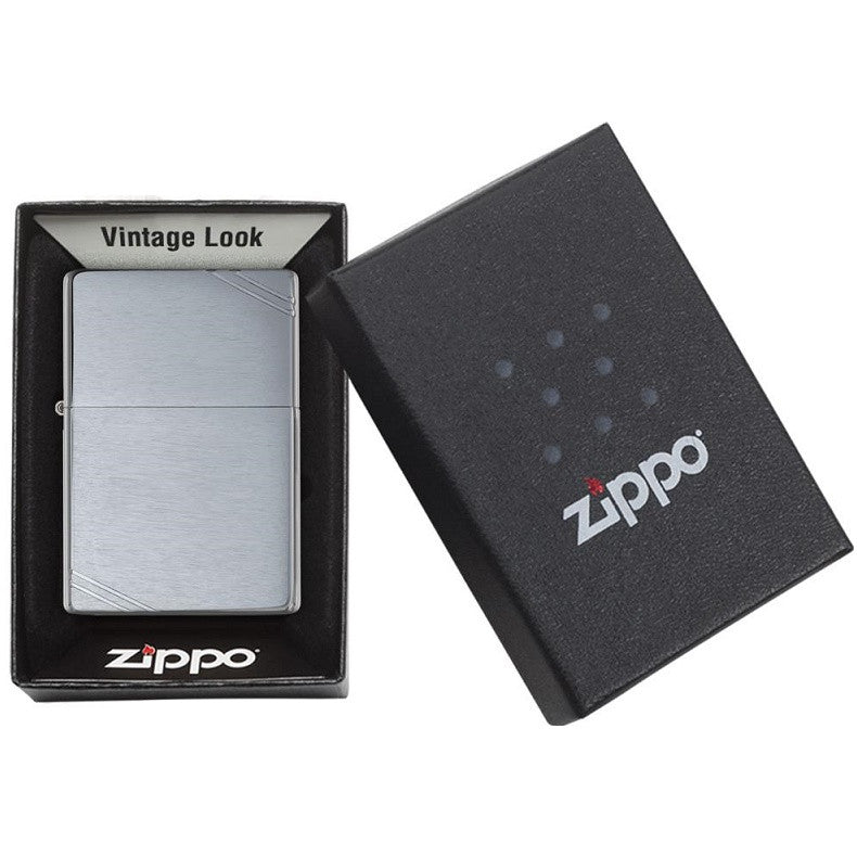 ZIPPO VINTAGE BRUSH CHROME