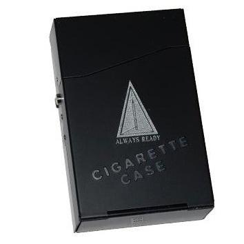 cigarette case singapore with Built in Lighter Vintage Slim leather cigarette case made in Japan with a brass hard case and smooth leather finish ADF Metal Cigarette Case (Aluminium)