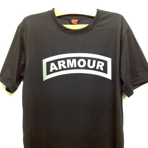 HGS T-SHIRT - ARMOUR TAB (SILVER PRINT) - Hock Gift Shop | Army Online Store in Singapore
