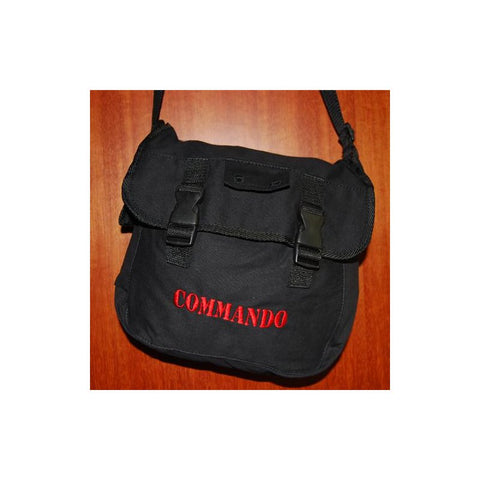 D&G SOLDIERTALK COMMANDO SLING BAG (TEXT) - BLACK