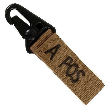 CONDOR BLOOD TYPE KEY CHAIN - COYOTE BROWN
