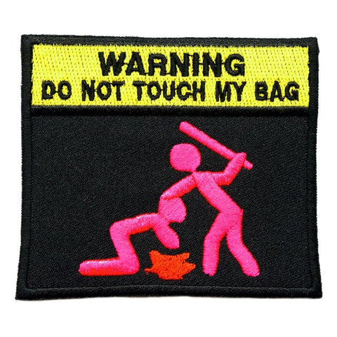 DO NOT TOUCH MY BAG PATCH - ZOMBIE PINK