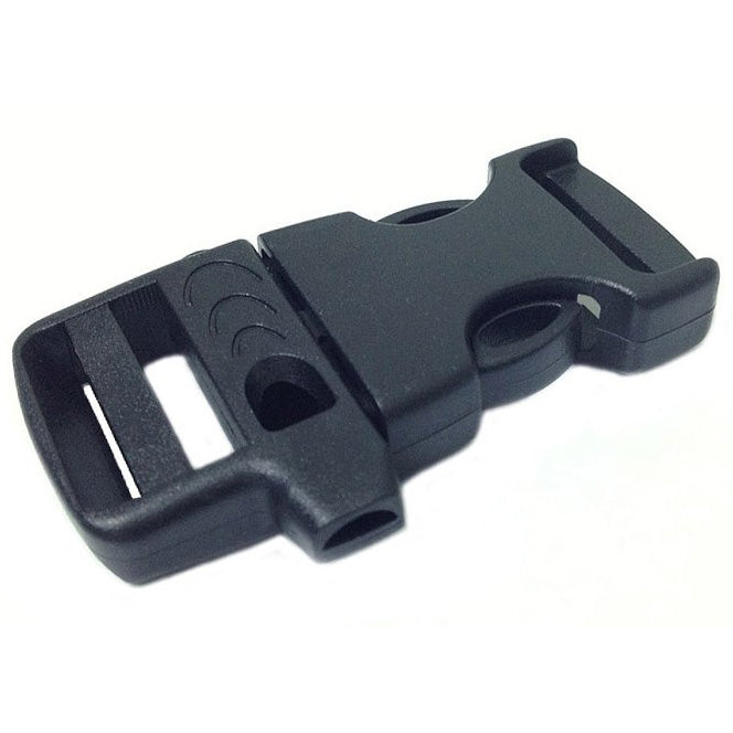 EMERGENCY SURVIVAL WHISTLE BUCKLE - BLACK