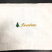 FACE TOWEL WITH NAME & XMAS TREE EMBROIDERY (WHITE)