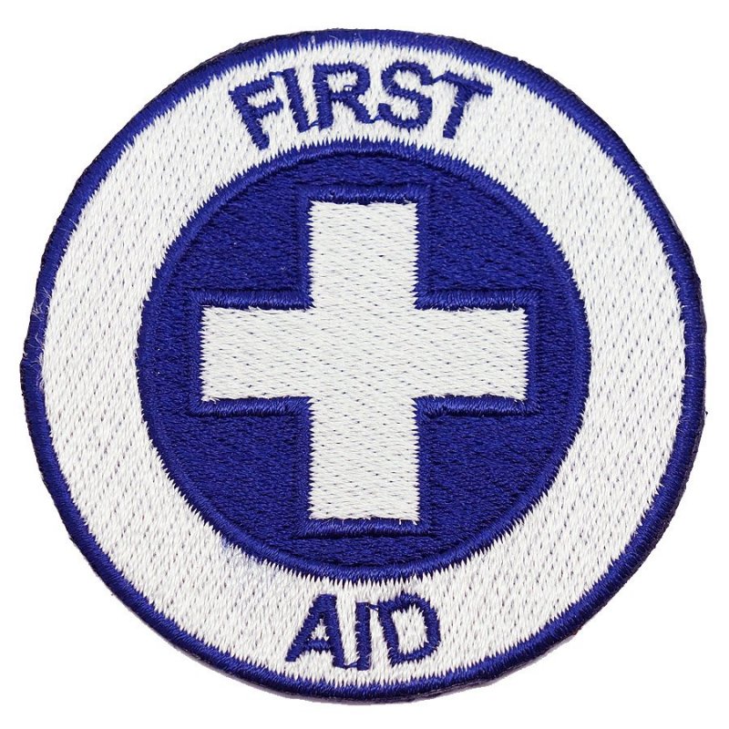 FIRST AID PATCH - BLUE / WHITE CROSS
