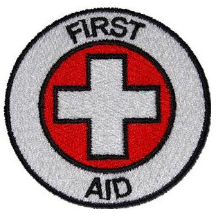 FIRST AID PATCH - RED / WHITE CROSS