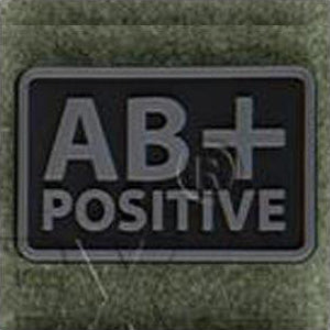 HELIKON-TEX PVC BLOOD PATCH - AB POS - BLACK - Hock Gift Shop | Army Online Store in Singapore