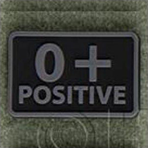 HELIKON-TEX PVC BLOOD PATCH - O POS - BLACK - Hock Gift Shop | Army Online Store in Singapore