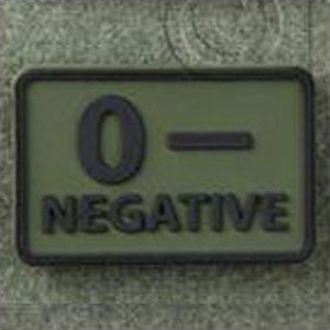 HELIKON-TEX PVC BLOOD PATCH - O NEG - OLIVE GREEN - Hock Gift Shop | Army Online Store in Singapore