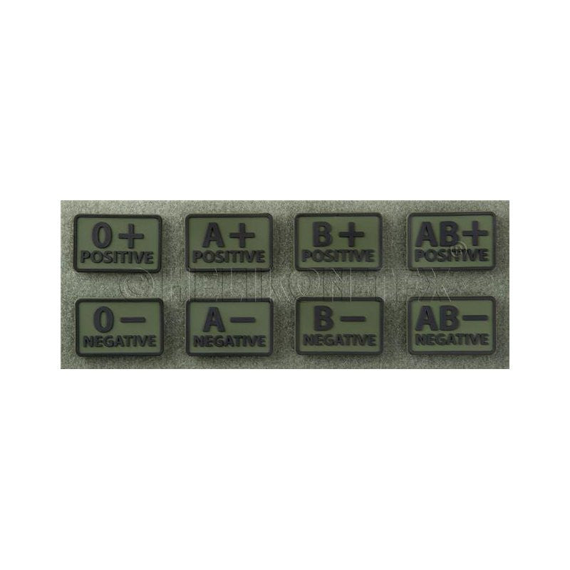 HELIKON-TEX PVC BLOOD PATCH - B NEG - OLIVE GREEN - Hock Gift Shop | Army Online Store in Singapore