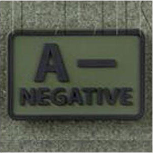 HELIKON-TEX PVC BLOOD PATCH - A NEG - OLIVE GREEN - Hock Gift Shop | Army Online Store in Singapore