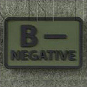 HELIKON-TEX PVC BLOOD PATCH - B NEG - OLIVE GREEN - Hock Gift Shop | Army Online Store in Singapore