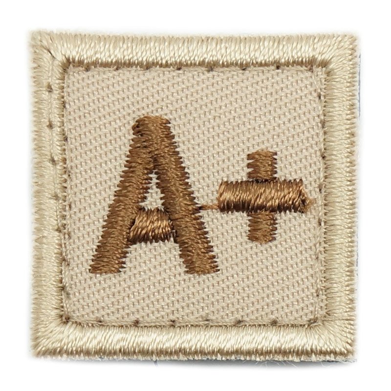 HGS BLOOD GROUP 1" PATCH, A+ (KHAKI) - Hock Gift Shop | Army Online Store in Singapore