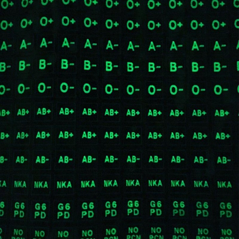 HGS BLOOD GROUP 1" PATCH, B- (BLACK) - Hock Gift Shop | Army Online Store in Singapore