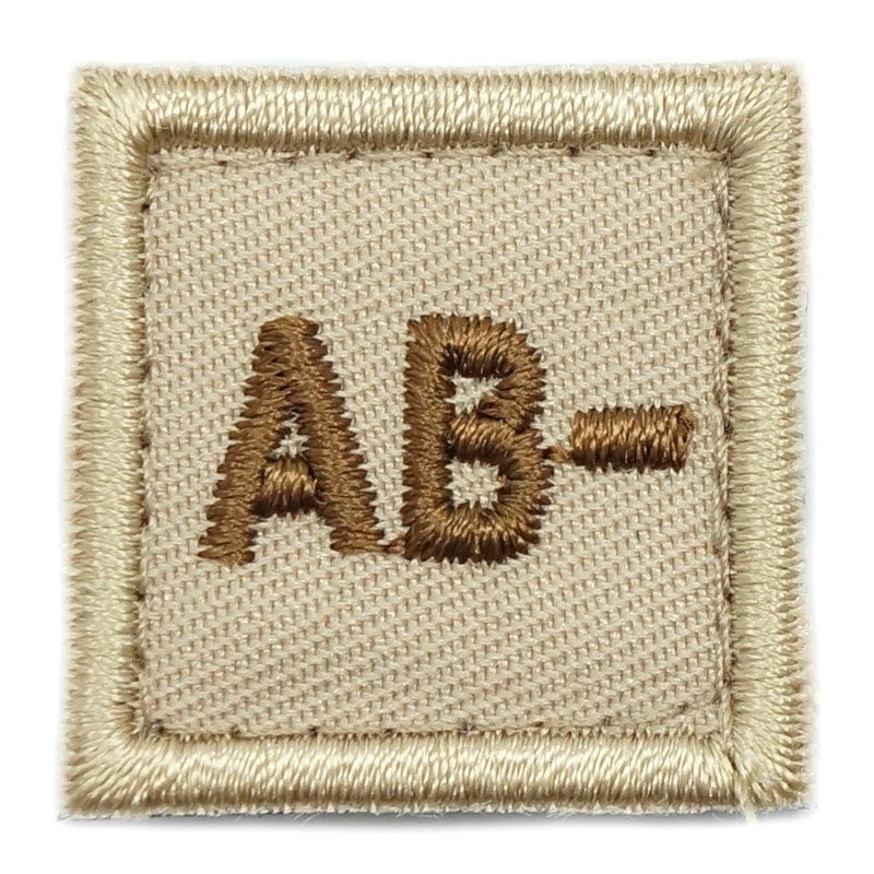 HGS BLOOD GROUP 1" PATCH, AB- (KHAKI) - Hock Gift Shop | Army Online Store in Singapore