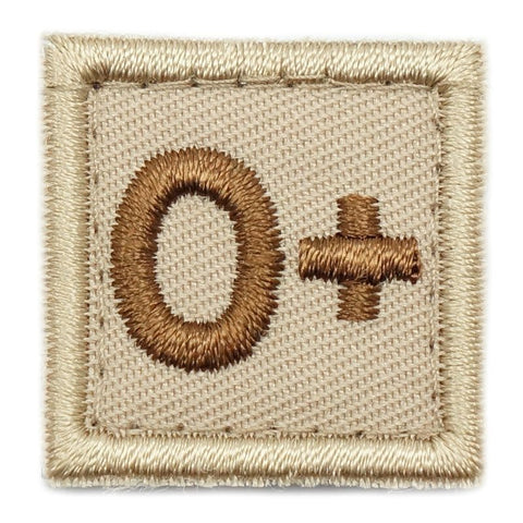 HGS BLOOD GROUP 1" PATCH, O+ (KHAKI) - Hock Gift Shop | Army Online Store in Singapore