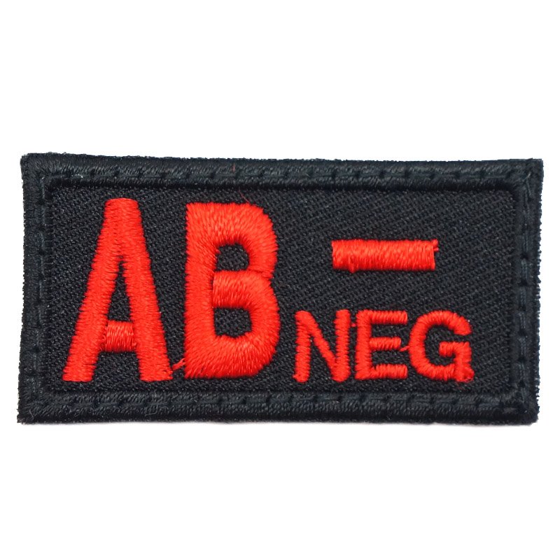 HGS BLOOD GROUP PATCH - AB NEGATIVE (BLACK) - Hock Gift Shop | Army Online Store in Singapore