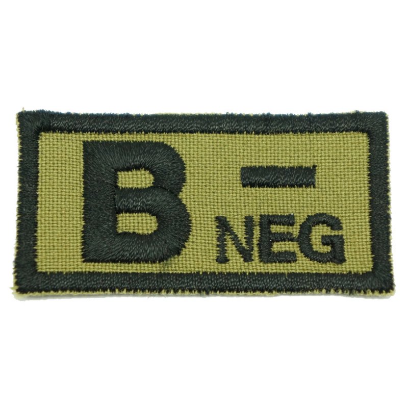 HGS BLOOD GROUP PATCH - B NEGATIVE (OLIVE GREEN) - Hock Gift Shop | Army Online Store in Singapore