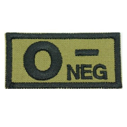 HGS BLOOD GROUP PATCH - O NEGATIVE (OLIVE GREEN) - Hock Gift Shop | Army Online Store in Singapore