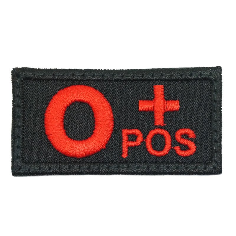 HGS BLOOD GROUP PATCH - O POSITIVE (BLACK) - Hock Gift Shop | Army Online Store in Singapore