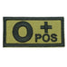 HGS BLOOD GROUP PATCH - O POSITIVE (OLIVE GREEN) - Hock Gift Shop | Army Online Store in Singapore