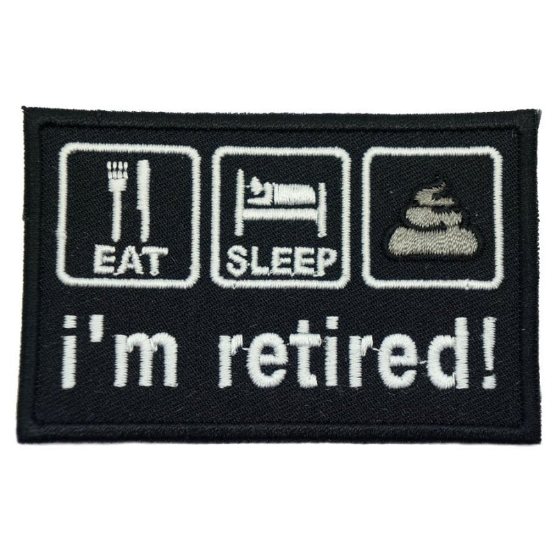 I'M RETIRED PATCH - BLACK - Hock Gift Shop | Army Online Store in Singapore