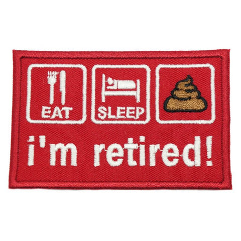 I'M RETIRED PATCH - RED - Hock Gift Shop | Army Online Store in Singapore