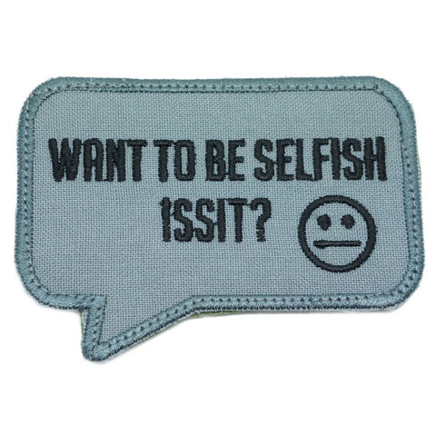 SELFISH PATCH - GREY - Hock Gift Shop | Army Online Store in Singapore