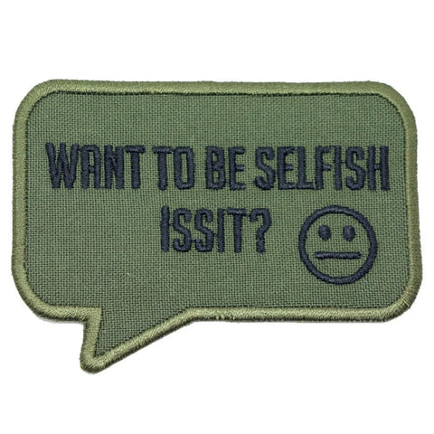 SELFISH PATCH - OLIVE DRAB - Hock Gift Shop | Army Online Store in Singapore