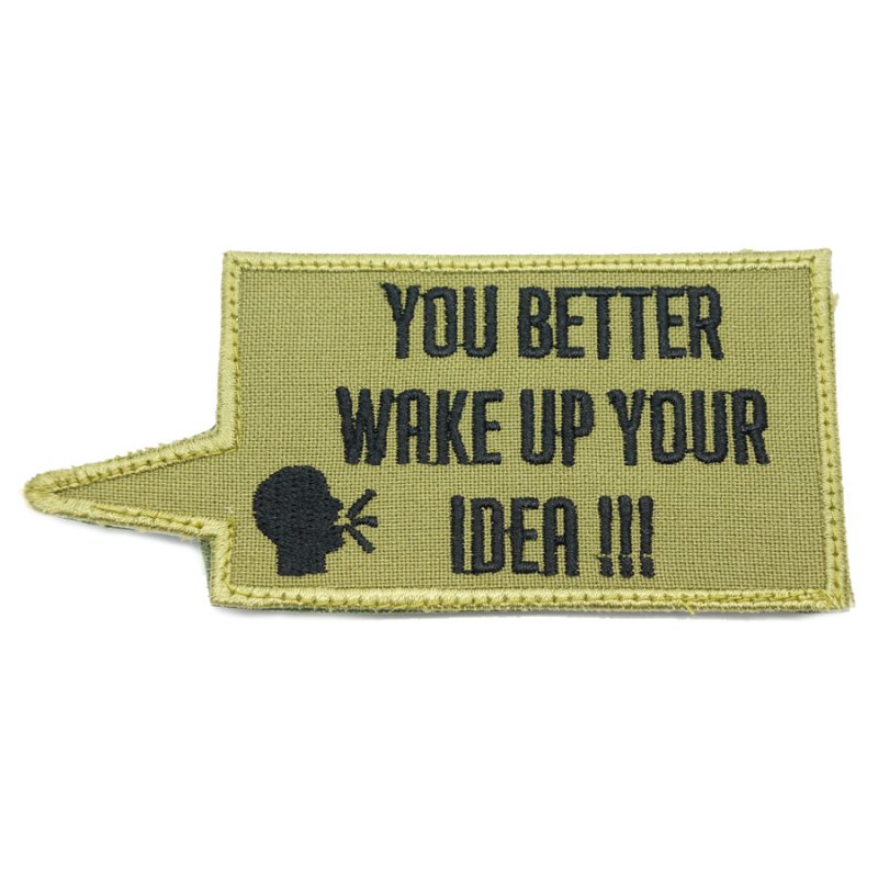 WAKE UP YOUR IDEA PATCH - OLIVE GREEN - Hock Gift Shop | Army Online Store in Singapore