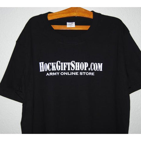 HGS T-SHIRT - HOCKGIFTSHOP.COM (WHITE PRINT) - Hock Gift Shop | Army Online Store in Singapore