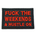 HUSTLE ON PATCH - BLACK WITH RED WORDS - Hock Gift Shop | Army Online Store in Singapore