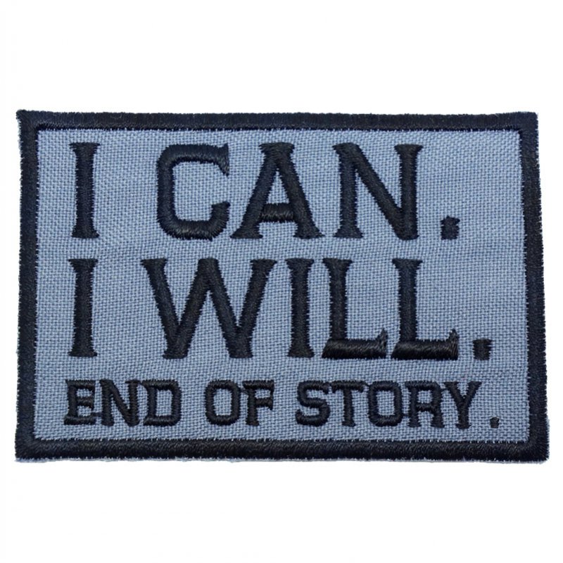 I CAN. I WILL. PATCH - GREY - Hock Gift Shop | Army Online Store in Singapore