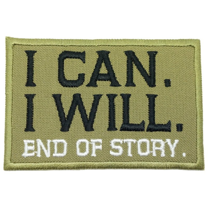 I CAN. I WILL. PATCH - OLIVE GREEN, WHITE - Hock Gift Shop | Army Online Store in Singapore