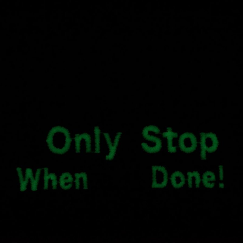 I DON'T STOP PATCH - BLACK - Hock Gift Shop | Army Online Store in Singapore