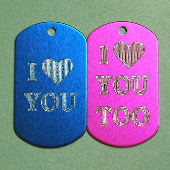 I LOVE YOU DOG TAG (1 PAIR) - Hock Gift Shop | Army Online Store in Singapore