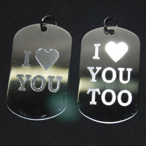 I LOVE YOU DOG TAG (1 PAIR) - Hock Gift Shop | Army Online Store in Singapore