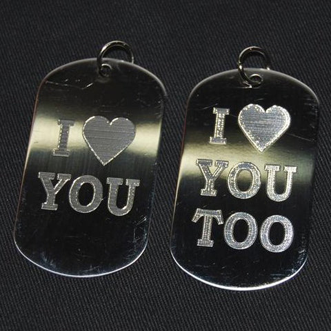 I LOVE YOU DOG TAG (1 PAIR) - Hock Gift Shop | Army Online Store in Singapore
