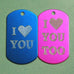 I LOVE YOU DOG TAG (1 PAIR) - Hock Gift Shop | Army Online Store in Singapore