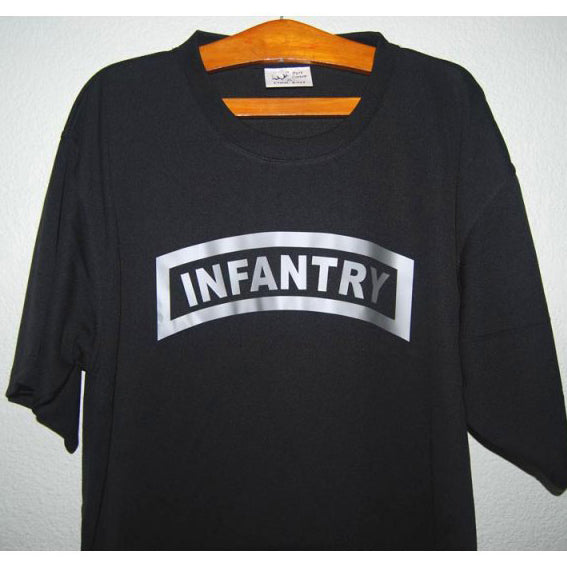 HGS T-SHIRT - INFANTRY TAB (SILVER PRINT) - Hock Gift Shop | Army Online Store in Singapore