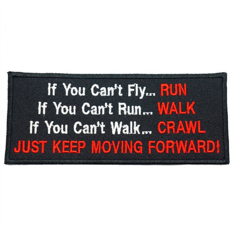 JUST KEEP MOVING FORWARD PATCH - BLACK - Hock Gift Shop | Army Online Store in Singapore