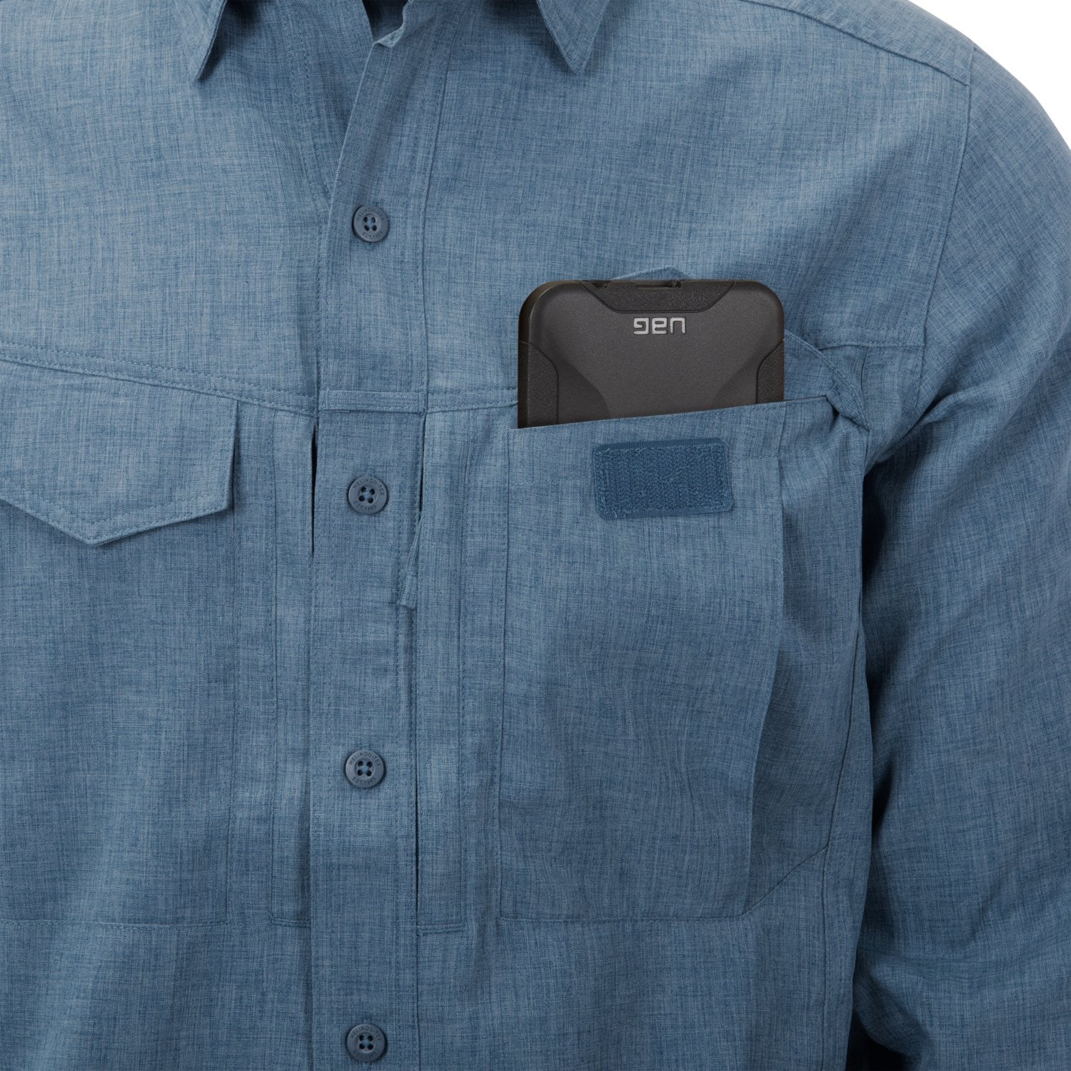 HELIKON-TEX DEFENDER MK2 GENTLEMAN SHIRT - MELANGE LIGHT BLUE