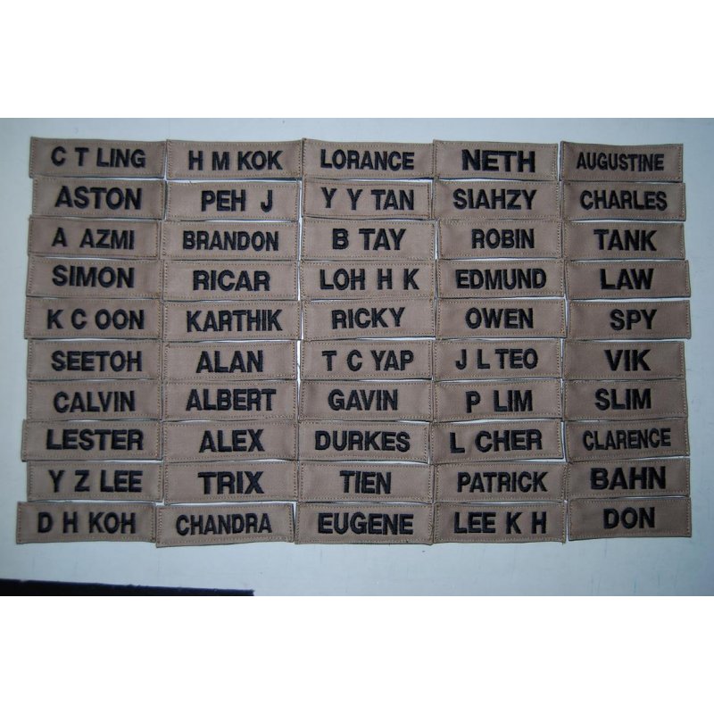 LBV NAME TAG (BOLD FONT, VELCRO BACKING) - Hock Gift Shop | Army Online Store in Singapore