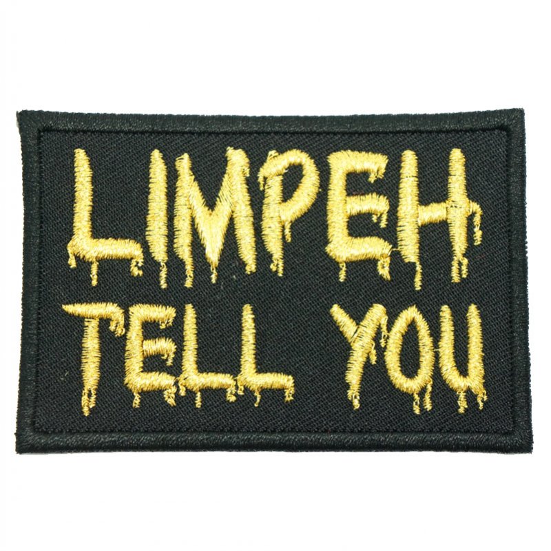 LIMPEH TELL YOU PATCH - BLACK WITH GOLD - Hock Gift Shop | Army Online Store in Singapore